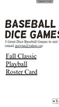 Mobile Screenshot of baseballdicegames.com